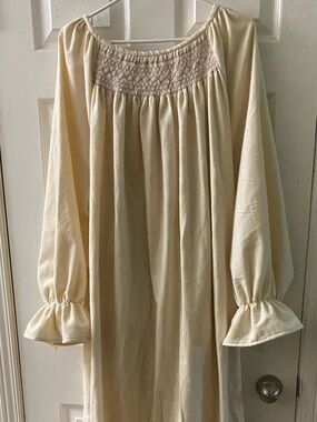 Smocked Flannel Nightgown